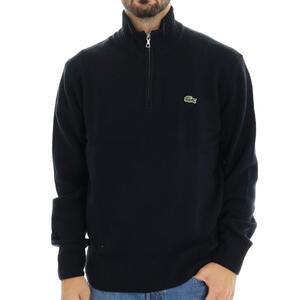 MAGLIA MEZZA ZIP BLU